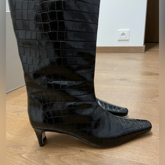 STAUD Wally boot black faux croc - Picture 4 of 7